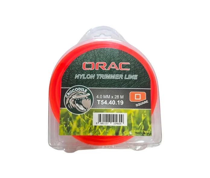 Orac Tırpan Misinası Dört Köşe 4mm 28mt Turuncu