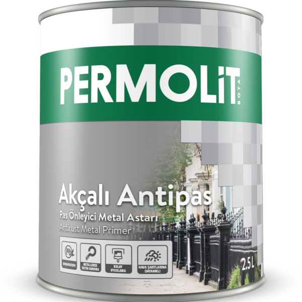 Permolit Antipas Metal Astarı 2,5 lt Kırmızı