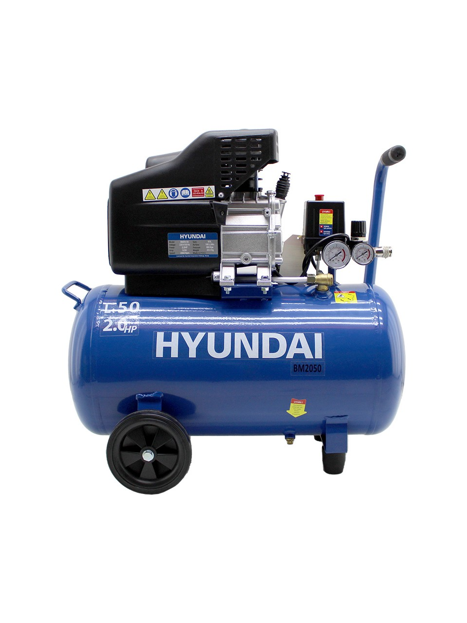 Hyundai Bm2050 Kompresör Yağlı Tip 8 Bar 50lt 1.5kw 2hp
