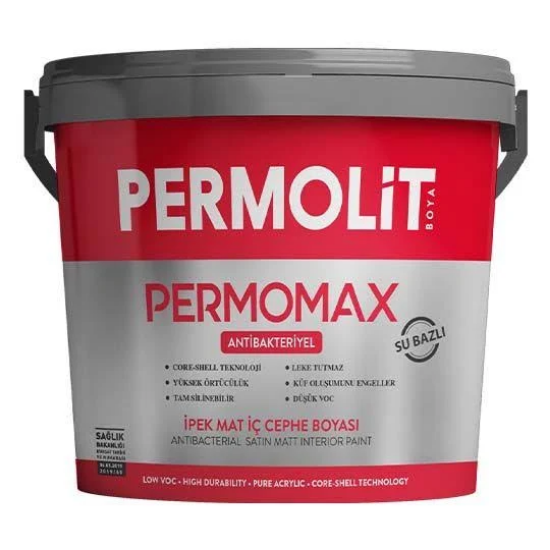 Permolit Permomax İpek Mat İç Cephe Boyası 2,5lt Antibakteriyel Beyaz