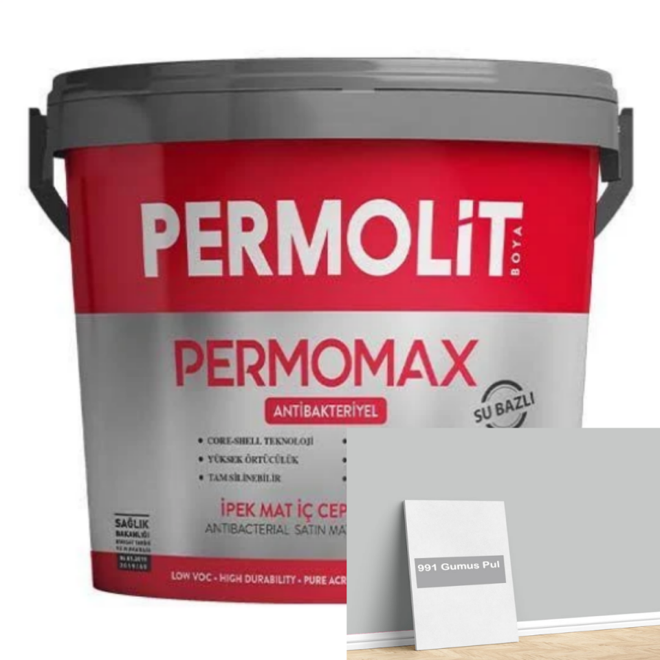 Permolit Permomax İpek Mat İç Cephe Boyası 2,5lt Antibakteriyel Gümüş Pul