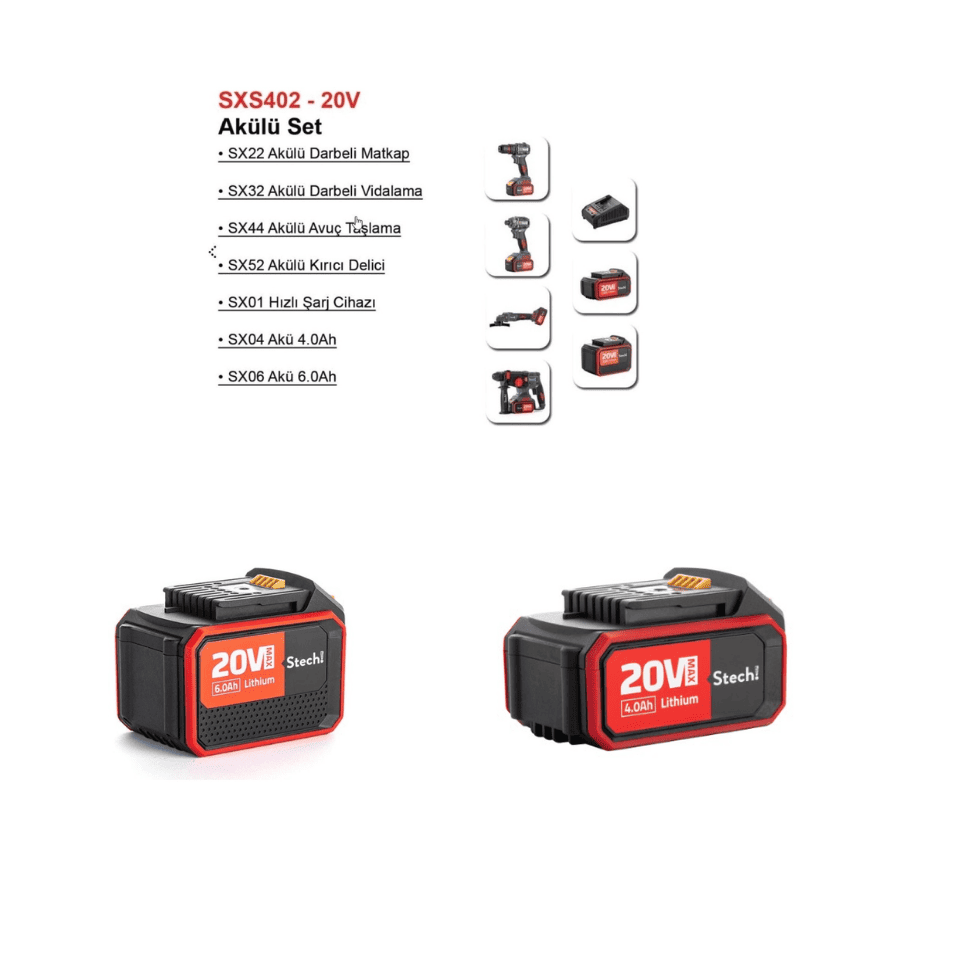 Stechend Akülü 4'lü Set SXS 402