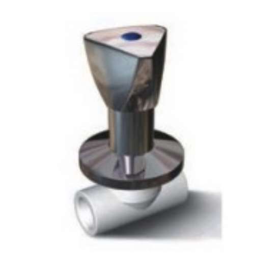 Fırat 20 mm Krom Lüx Vana Beyaz