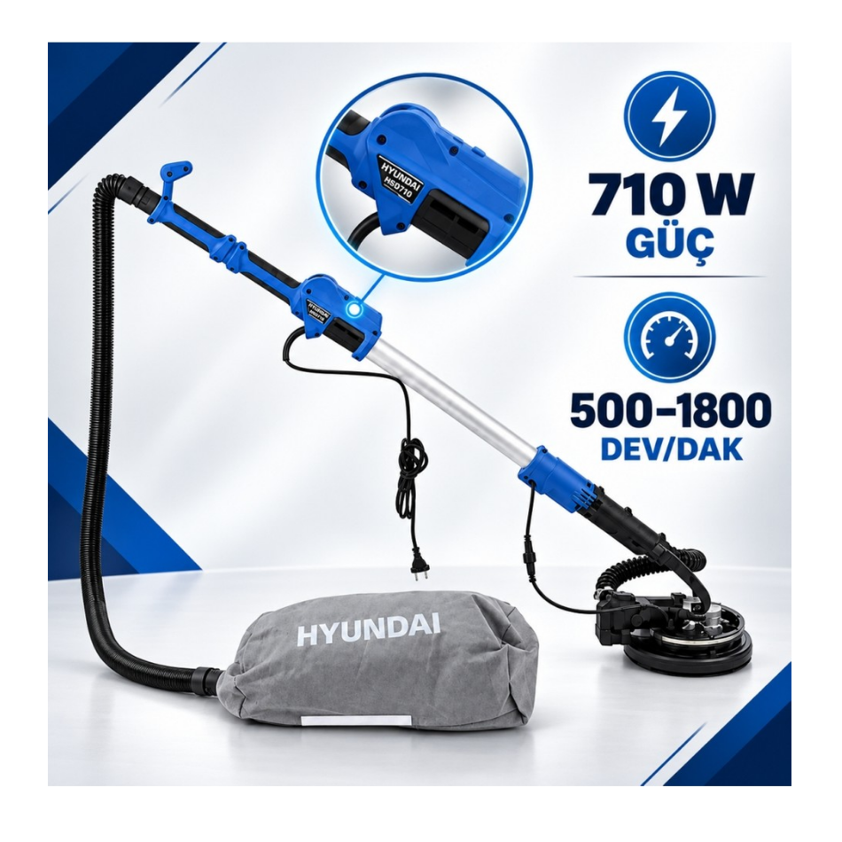 Hyundai Alçıpan Zımpara Makinesi 710w Hsd710