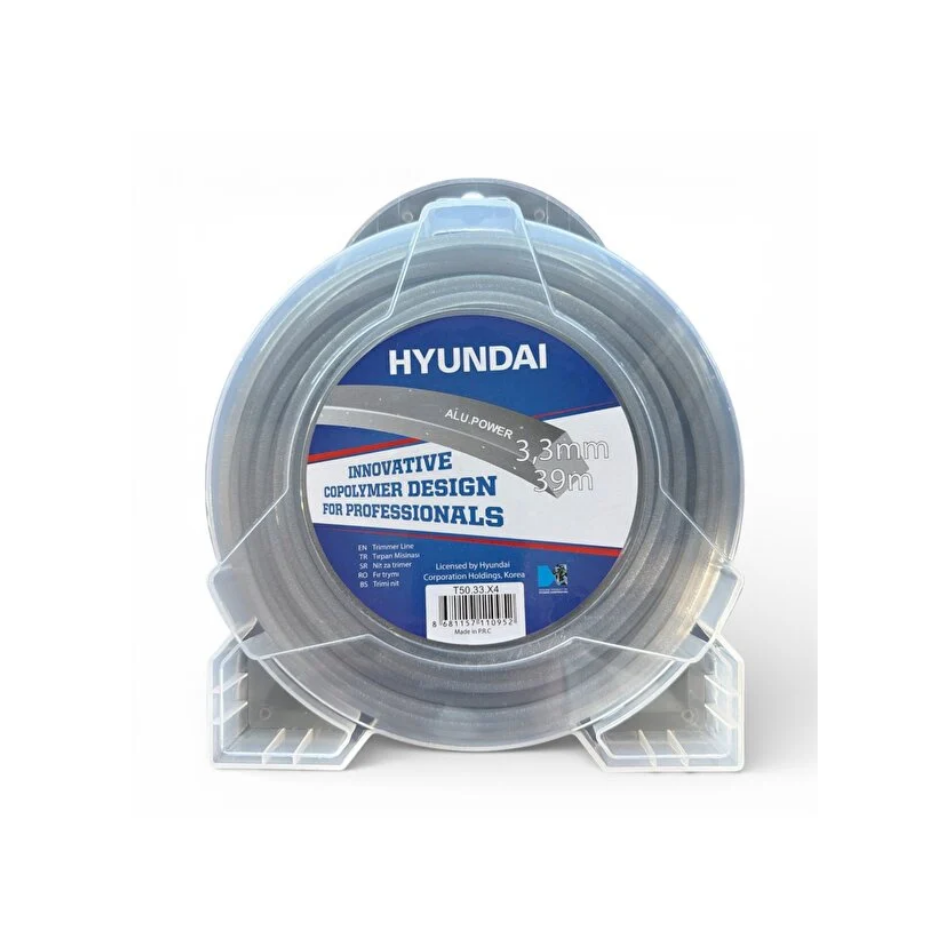 Hyundai Misina 3,3 mm 4 Köşe Aluminyum Power Gri 39 m