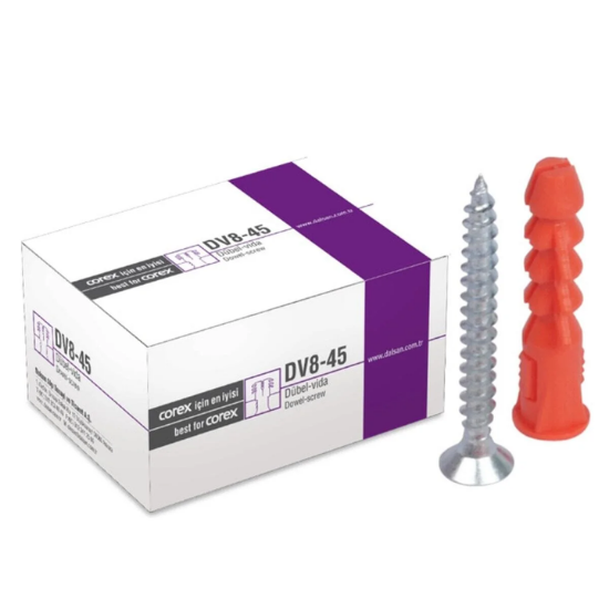 Dalsan Dübel + Vida Seti 100’lü DV8‑45