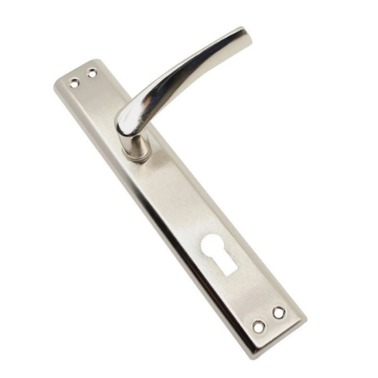 Burgaz Yale Kapı Kolu Nikel Saten