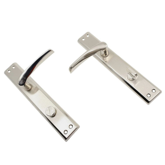 Burgaz Wc Banyo Kapı Kolu Nikel Saten