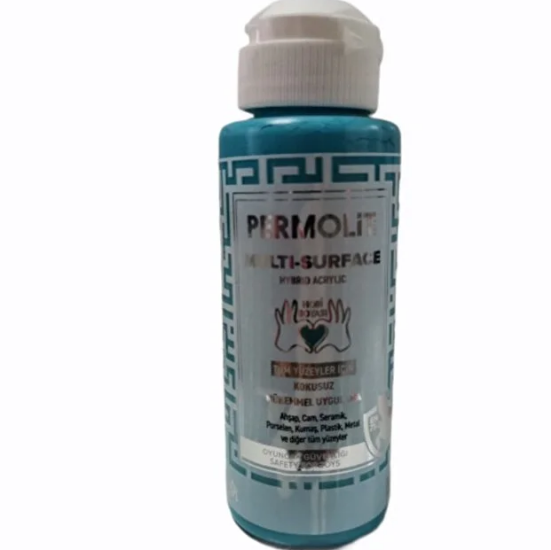 Permolit Multi Surface Akrilik Hobi Boyası Turkuaz Mavi 120ml