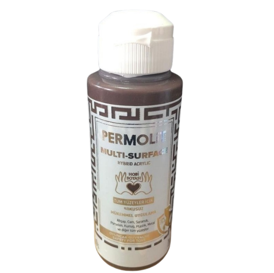 Permolit Multi Surface Akrilik Hobi Boyası Sütlü Kahve 120ml