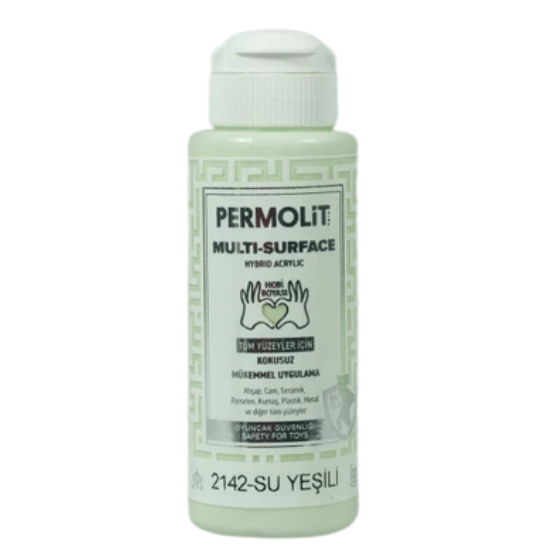Permolit Multi Surface Akrilik Hobi Boyası Su Yeşili 120ml