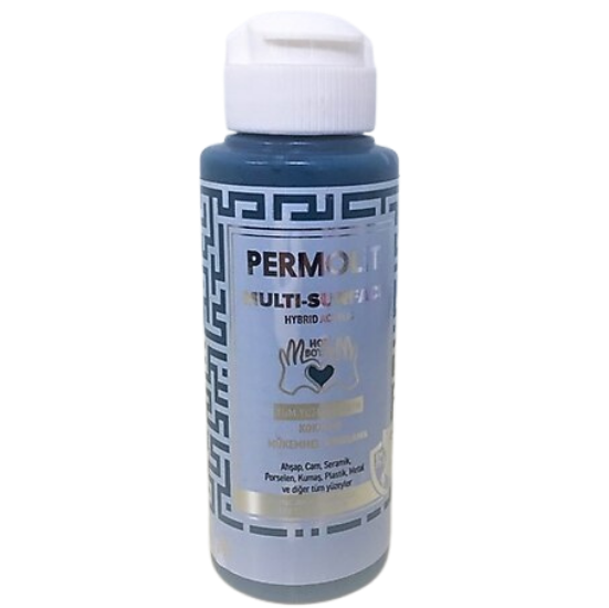 Permolit Multi Surface Akrilik Hobi Boyası Mural Mavi 120ml