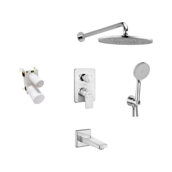 Eca Dalia Ankastre Banyo Bataryası Krom 3 Yollu Set 102199771