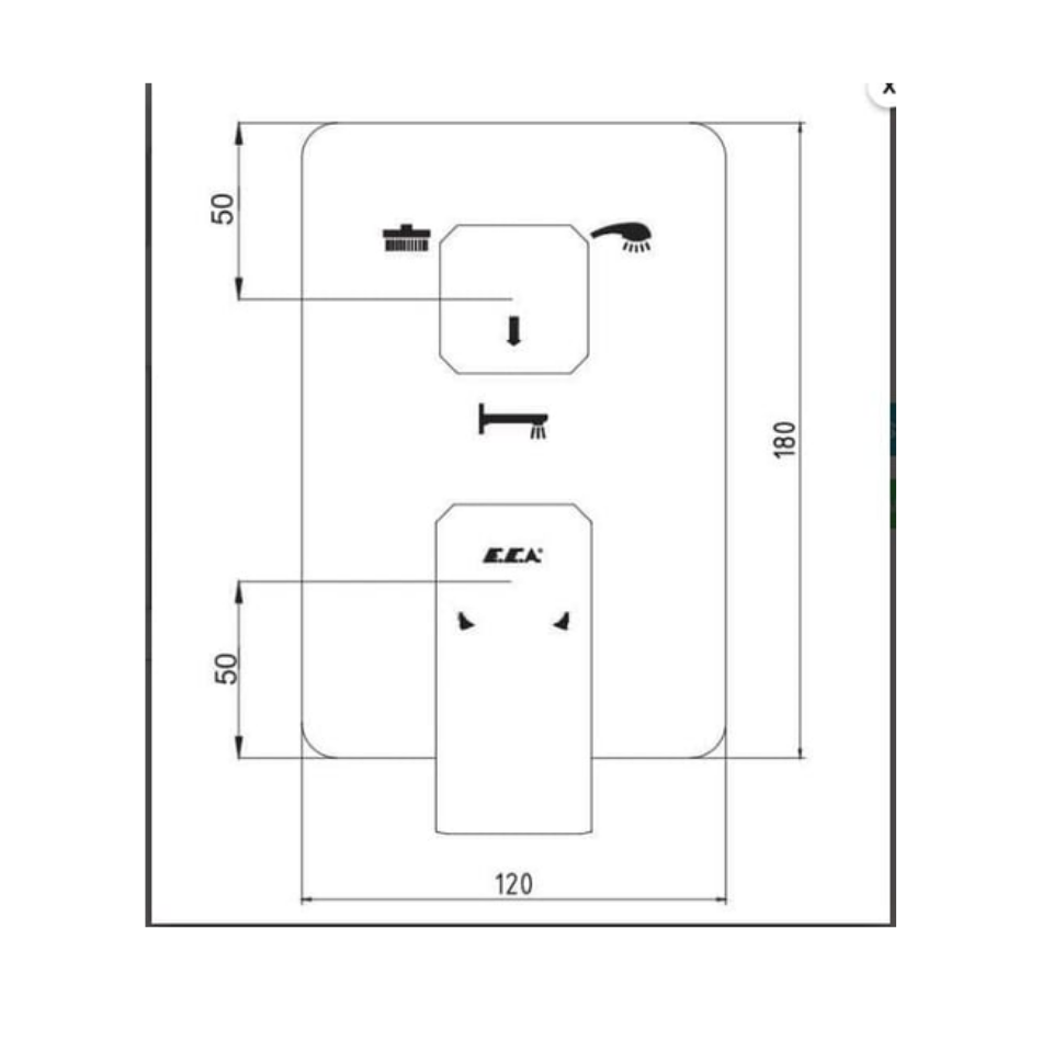 Eca Tiera Ankastre Banyo Bataryasi Krom Set 3 Yollu 102199770