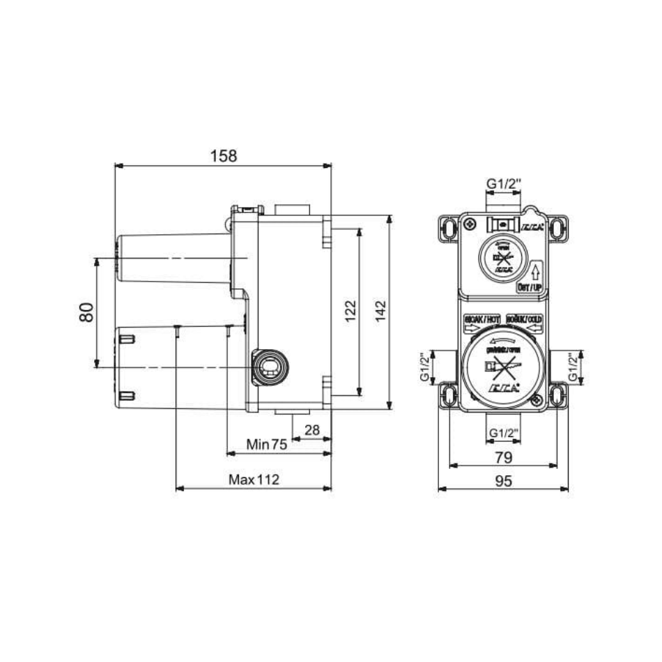 Eca Tiera Ankastre Banyo Bataryasi Krom Set 3 Yollu 102199770